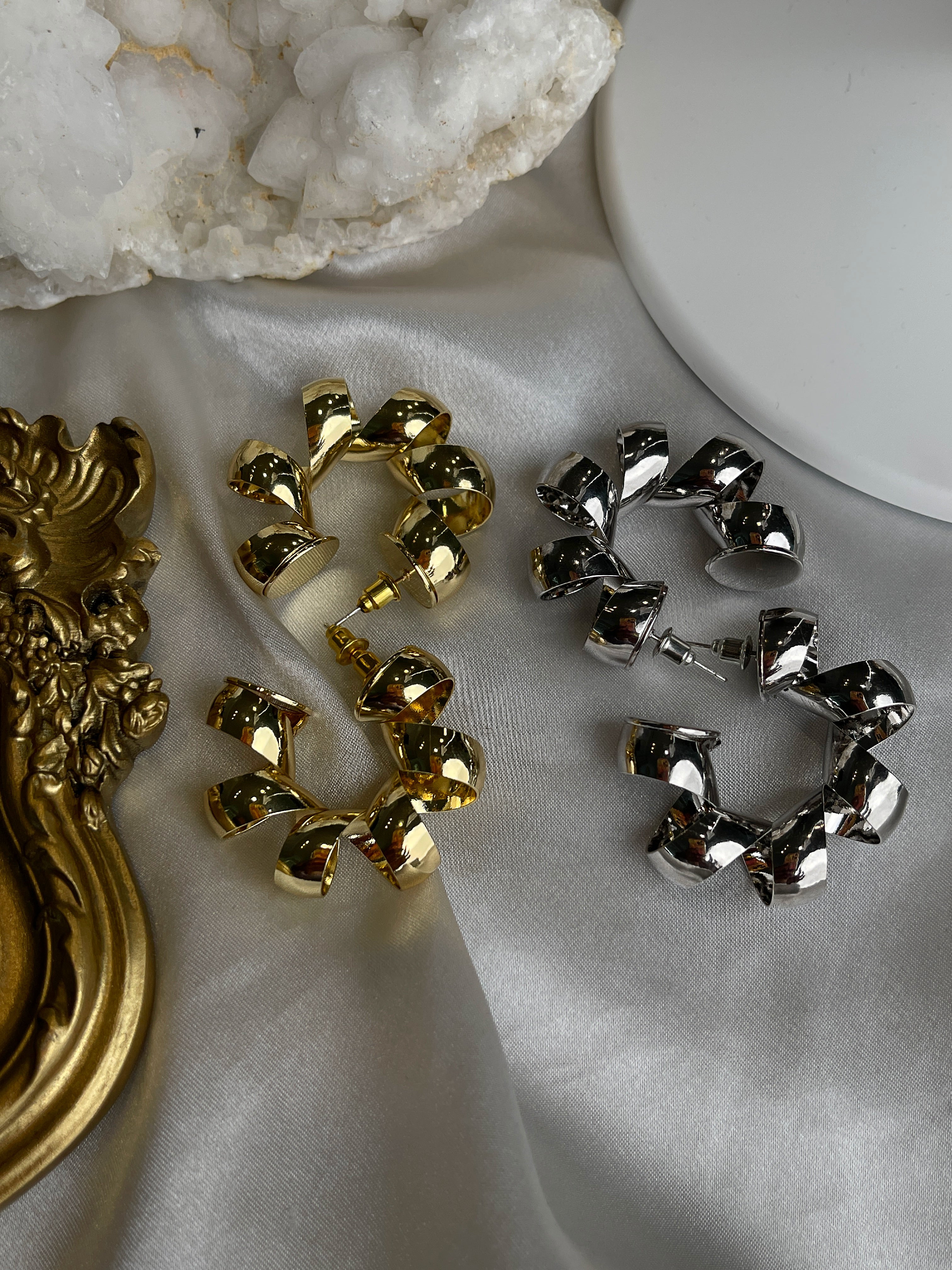 Infinity Spiral Hoops